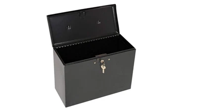 $31.24 • Buy Locking File Box Security Portable Metal Steel Folder Storage Office Key Lock On