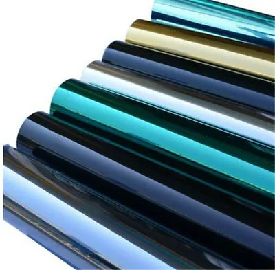 £7.99 • Buy One Way UV Heat Reflective Mirror Window Film Tint Foil Office Home Insulation