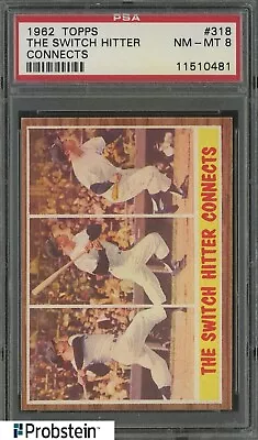 1962 Topps SETBREAK #318 The Switch Hitter Connects Mickey Mantle HOF PSA 8 • $510