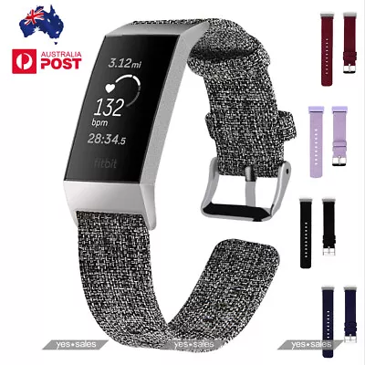 For Fitbit Charge 4 3 Fitness Fabric Replacement Sport Band Flexible Wristband • $7.87