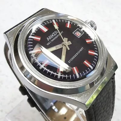 ANKER Vintage GERMAN Watch From The 1970s | In Beautiful Steel Case • $2.25