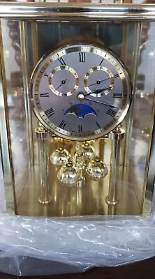 Vintage West German Desk Clock With Moon Phase Day Of Week And Day Of Month • $299.99
