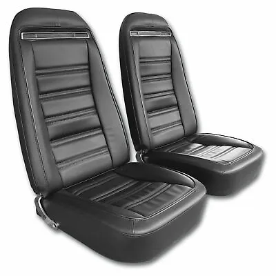 Corvette C3  Leather-Like  Vinyl Seat Covers Black 1972-1974 • $508.99