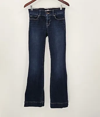 J Brand Jeans Love Story Flare Women's Size 27 Low Rise Dark Wash 72201 DKV • $20