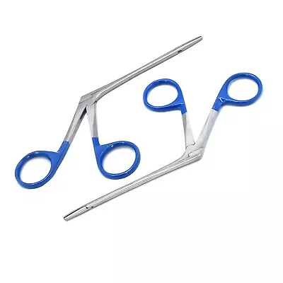 2 German Stainless Hartman Micro Alligator Forceps 5.5  Serrated Ent Inst (blue) • $17.90