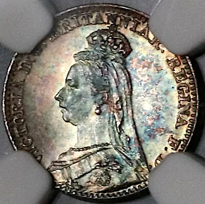 1889 MS 65 Victoria Maundy Penny Great Britain Silver Pence Coin (22080801C) • $189