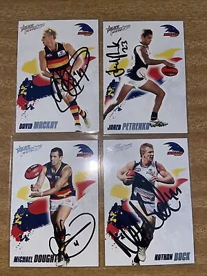 AFL Select 2010 Prestige Signed Adelaide Crows Cards X 4 • $16