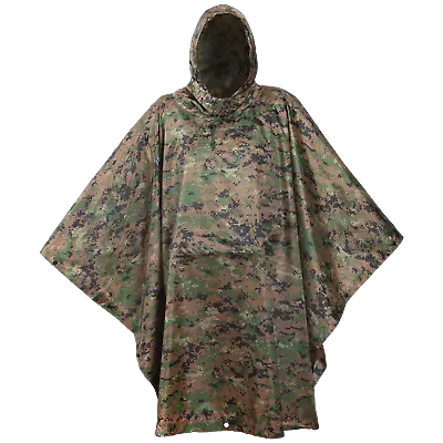 USGI Industries Military Style Multi Use Rip Stop (Marpat Rain Poncho) • $44.99