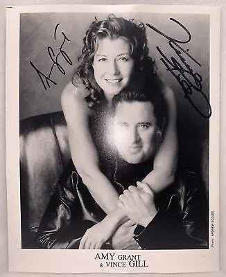 VINCE GILL AMY GRANT Double Signed Autographed 8x10 B&W Photo Christian Country • $44.99