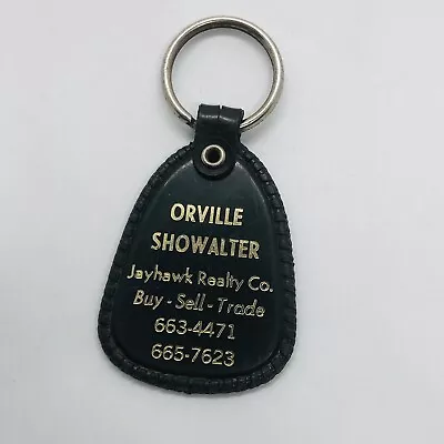 Vtg Orville Showalter Jayhawk Realty Advertising Keychain Fob - Wichita KS • $3.99