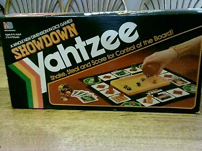 VINTAGE Showdown Yahtzee Dice Game Milton Bradley 1991 COMPLETE • $11.99