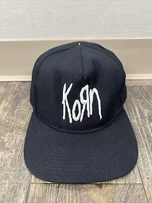 Vintage KORN SnapBack Hat Cap Black Rock Memorabilia • $14.95