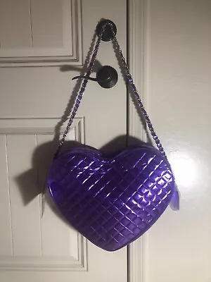 £47.19 • Buy Justin Bieber Purple Heart Shoulder Bag Quilted Satchel Purse NWT Rare