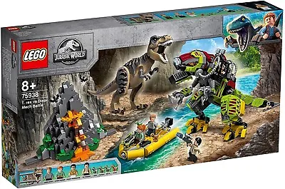 Lego Jurassic World 75938 T. REX VS DINO MECH BATTLE Raft Cave NEW SEALED • $313.49