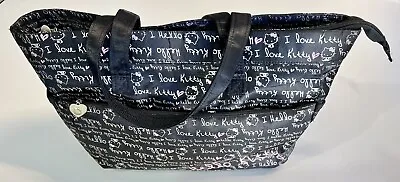Hello Kitty Black Large Shoulder Hand Bag Overnight Bag Baby Bag As New • $28