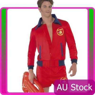 Licensed Mens Baywatch Beach Lifeguard Patrol Fancy Dress Party Costume Outfits • £34.11