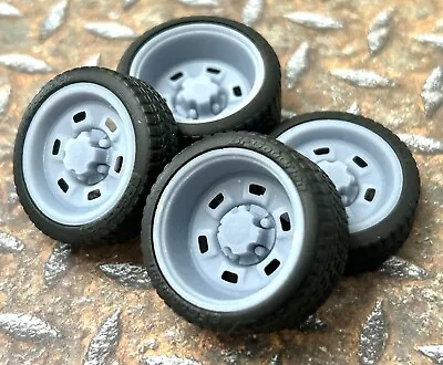 1/24 Scale: 21/20 Inch “70s Chevy 6-slot Rally” Wheels W/ Wide Rear Street Tires • $16.99