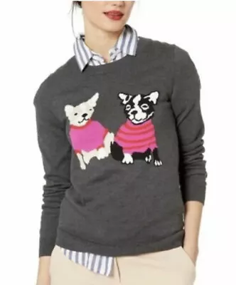 New J.Crew French Bulldog Sweater XS Merino Wool Blend Mercantile BNWOT • $29.48