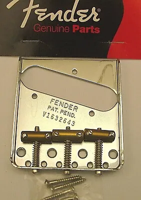 £59.95 • Buy Fender Telecaster Tele Vintage Bridge 3 Brass Saddles