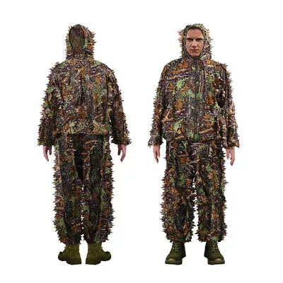 Gilly Suit Hunting Suit Costume Camouflage Shorts 3D Jungle Forest Hunting • £23.65