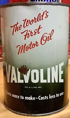 Valvoline Motor Oil 1-Quart Can World's First Motor Oil - Full • $60