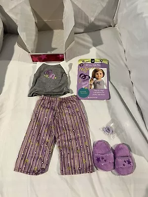 American Girl Of The Year Doll MCKENNA Pajamas- Top Bottoms Slippers  New In Box • $68.50