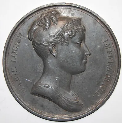 Napoleon-ca.1810- Lead Uniface Portrait Plaque-medal Of Empress Marie Louise • £79.99