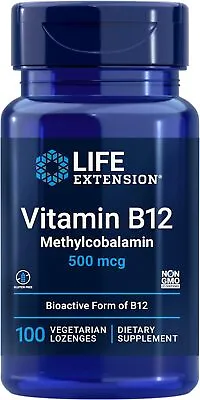 Life Extension Vitamin B12 Methylcobalamin 500mcg - 100 Count (Pack Of 1)  • $11.95