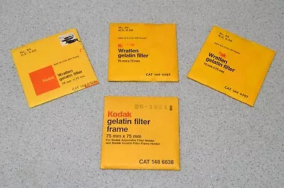 $35 • Buy 75mm X 75mm KODAK Wratten Neutral Density Filters (Set Of 3 + Filter Holder)