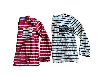 Mini Boden Boy 5-6y (2) Long Sleeve Striped Tee Shirts • $13.06