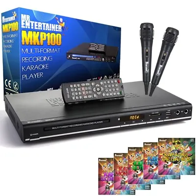 Mr Entertainer MKP100 Karaoke Machine Player + 1000 SONGS! CDG/DVD/MP3G/USB/HDMI • £149.99