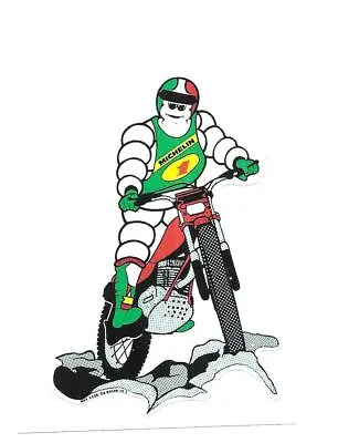 Rare / Sticker - Michelin: Motorcycle Cross Terrain Bibendum Tire Tyre / Stickers • $15.95