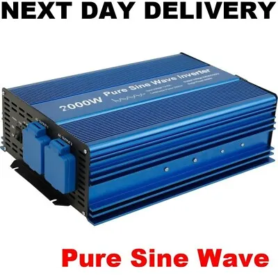 2000 Watt 12V DC To 230-240V AC Power Caravan Motorhome Pure Sine Wave Inverter • £214.95