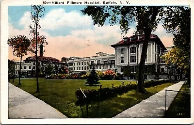 Postcard NY Buffalo Millard Fillmore Hospital 1934 B1 • $12.91