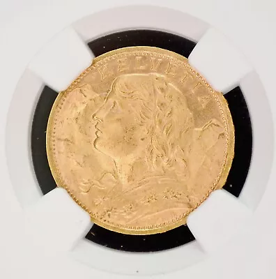 1930 B Switzerland Gold 20 Francs NGC MS 66 Lowest Price On EBay • $629.99