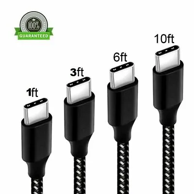 3/6/10Ft Fast Charger Type C USB-C Cable For LG HTC  Galaxy S10 S9 S8 Note8 LOT • $1.44