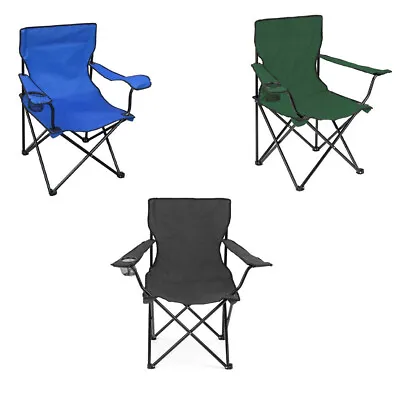 HOKIGO Portable Folding Camping Chairs Lightweight Outdoor Garden Picnic Chair • £11.99