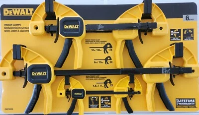 $47.77 • Buy Dewalt Medium & Small Trigger Clamps 6-Pack, DWHT83200, New In  Factory Wrap
