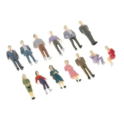 13PCs Tiny People Figures 1:50 Scale Model Train People Hand Painted Model • £5.39