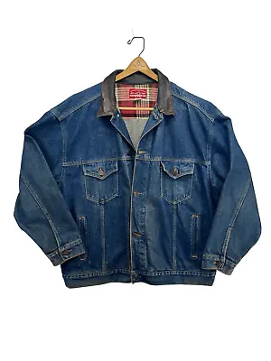 Vintage Marlboro Country Store Denim Jacket Men XL Western Cowboy Ranch • $39