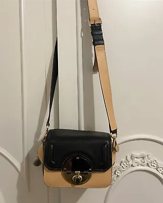 $70 • Buy Used Once, Gorgeous Mimco Crossbody Turnlock Bag Two Tone Colour Block