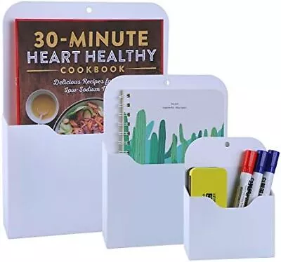 3 Pack Magnetic File Holder Magnetic Wall File Organizer Refrigerator Storage Po • $25.99