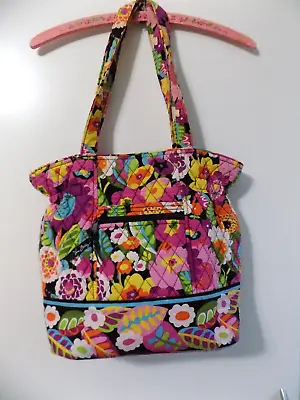 Vera Bradley Va Va Bloom Floral Tote Shoulder Bag Double Straps & Gathered • $12.99