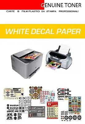 £25.46 • Buy Decal Paper, Waterslide Decal Paper: 9 Sheets A4 White Inkjet/laser Background