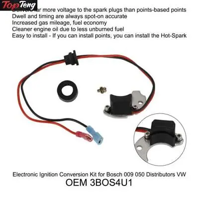 $39.61 • Buy Electronic Ignition Conversion Kit For Bosch 009 050 Distributors 3BOS4U1 VW D1