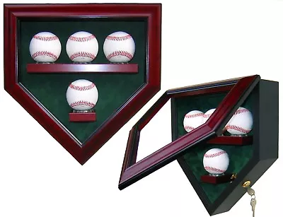 4 Baseball Homeplate Shaped Display Case - Handcrafted - Free Shipping! • $212