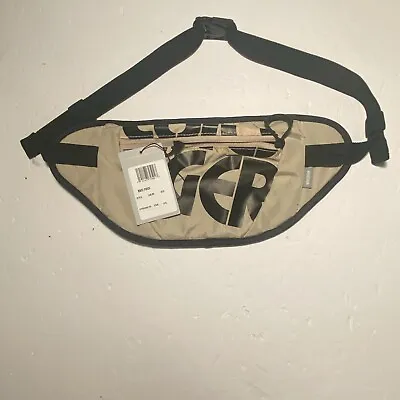 ASICS Bag Asics Running Waist Pouch Fanny Pack Tan Beige Black Writing Strap • $29.14