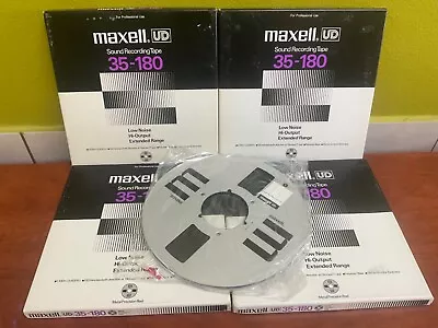 (1)Maxell UD 35-180 Sound Recording Tape – 1/4  Reel To Reel – 10.5  Metal Reel • $63