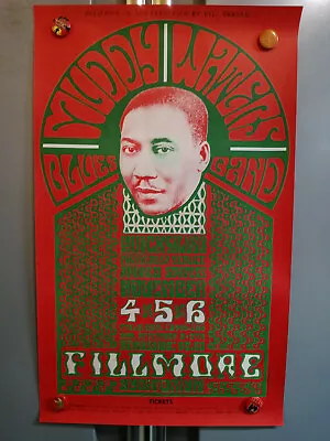 MuDDY WaterS BlueS Band QuickSiLVer BG35-2 BiLL Graham FiLLmore PoSter • $129.95