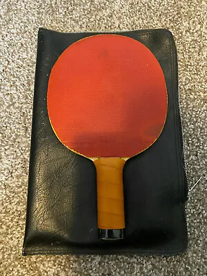 Vintage Butterfly Tamasu Table Tennis Ping Pong Paddle Soft D13 And Leather Case • $149.95